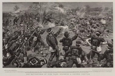 中国の地位を襲う平陽の戦場